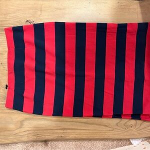 J. Crew Red and Navy Skirt